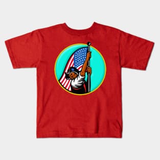 BLACK AMERICAN PATRIOT Kids T-Shirt